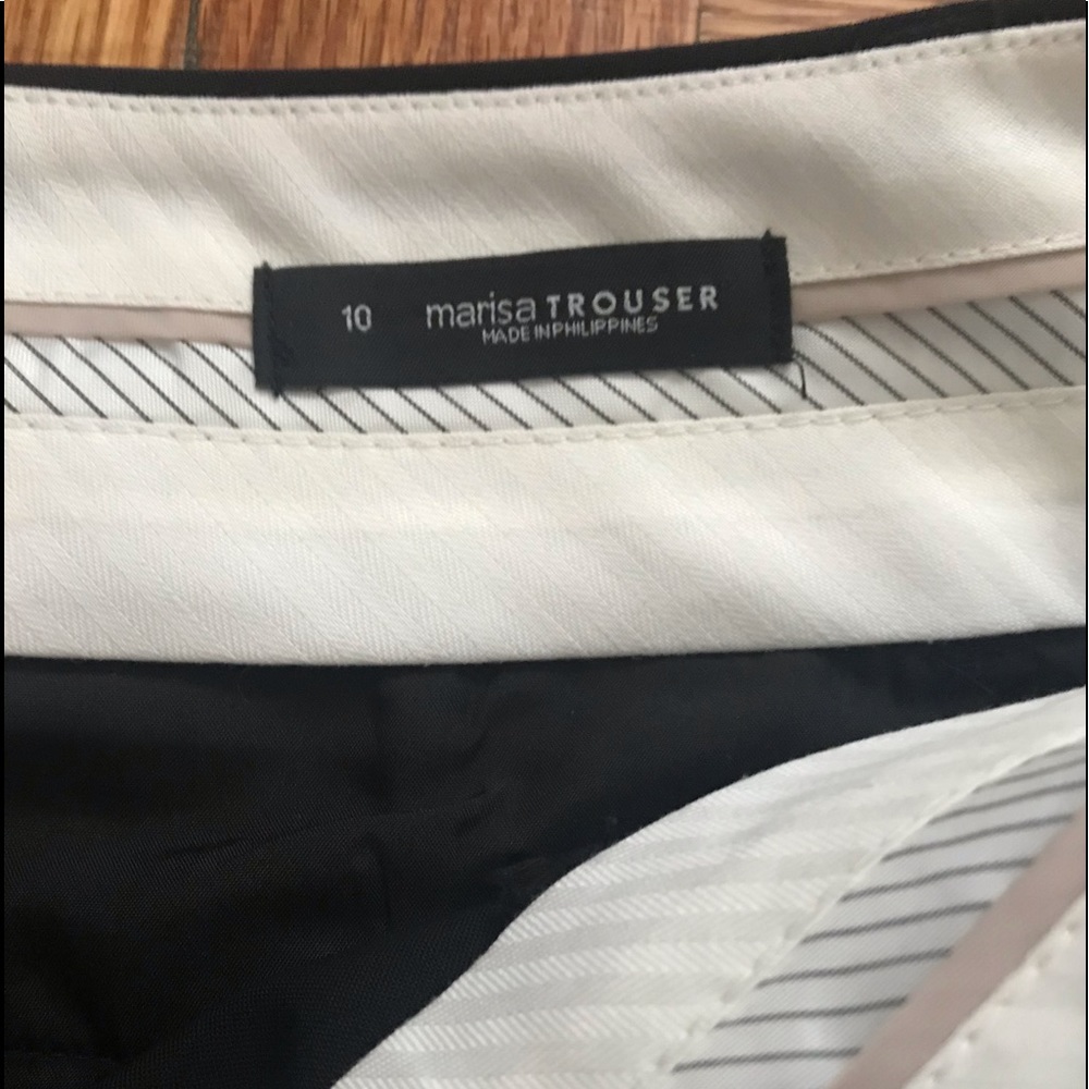 LOFT BLACK STRAIGHT MARISA TROUSER, SIZE: 10 - Picture 5 of 7